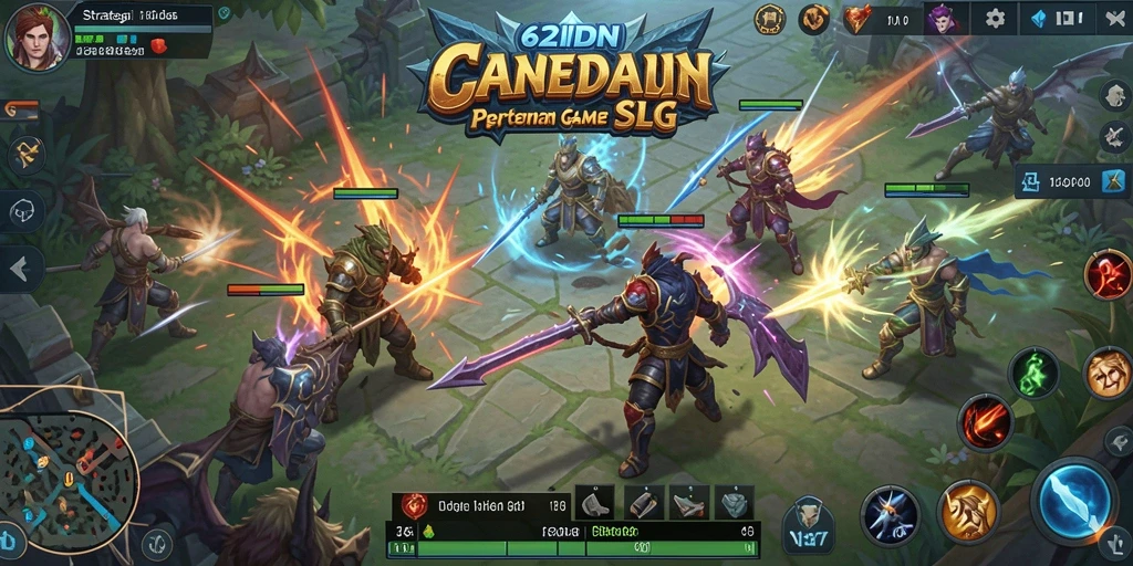 Screenshot gameplay 62IDN yang memperlihatkan pertempuran strategis.