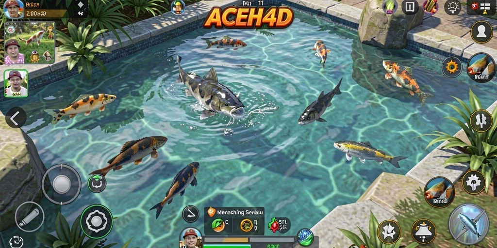 Gameplay ACEH4D saat menangkap ikan yang memukau.