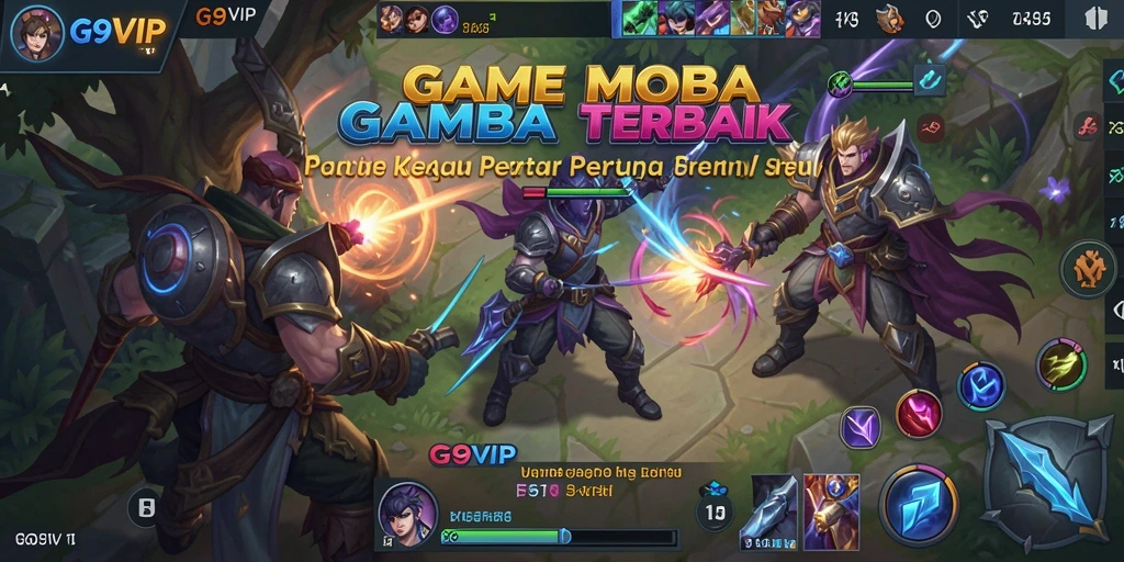 Gameplay G9VIP dengan pertarungan seru dan karakter unik.