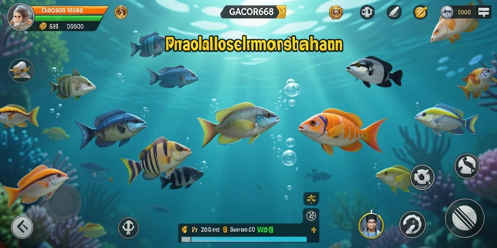 Screenshot gameplay GACOR668 dengan aksi tembak ikan yang seru.