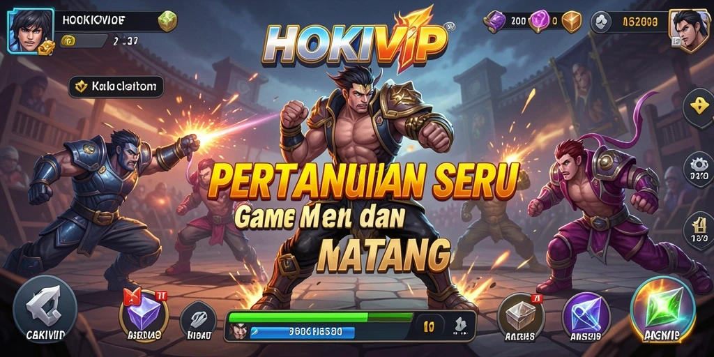 Screenshot HOKIVIP menampilkan aksi pertarungan yang seru dan mendebarkan.