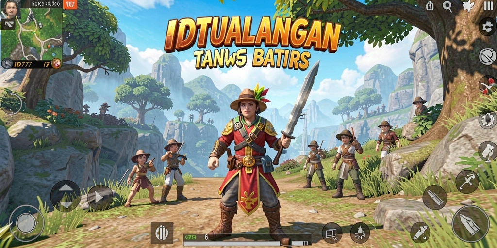 Tampilan permainan ID777 dengan lingkungan yang kaya dan detail menakjubkan.