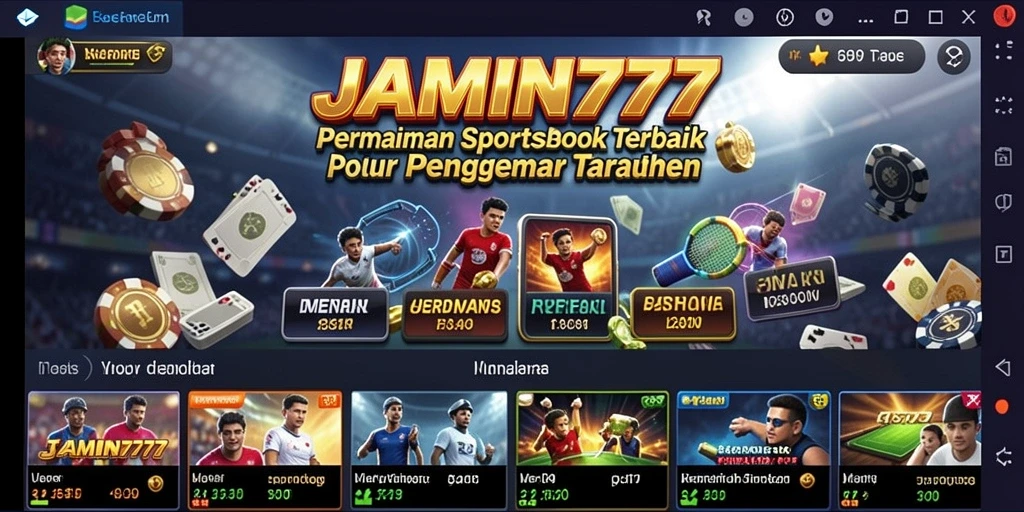 Screenshot JAMIN777 menampilkan antarmuka taruhan yang menarik dan informatif.
