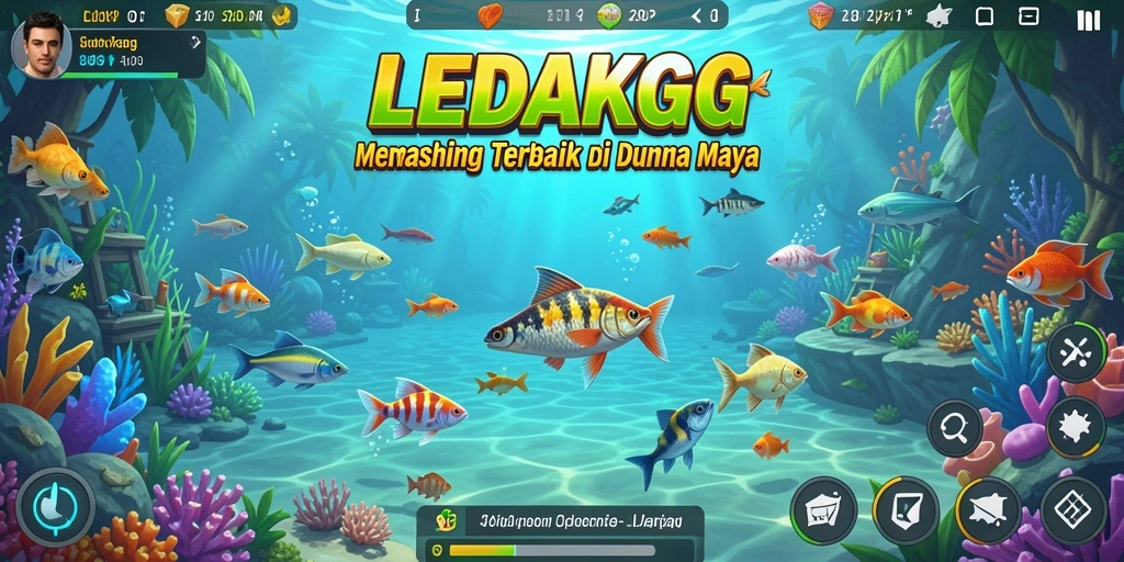 Screenshot LEDAKGG menampilkan pengalaman memancing yang seru.