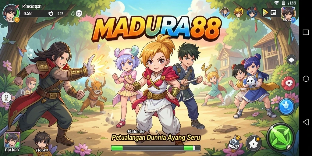 Tampilan gameplay yang mengasyikkan dan penuh warna dari MADURA88.
