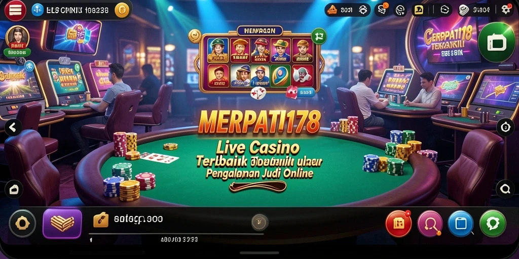 Gameplay seru MERPATI178 dengan dealer langsung di Live Casino.