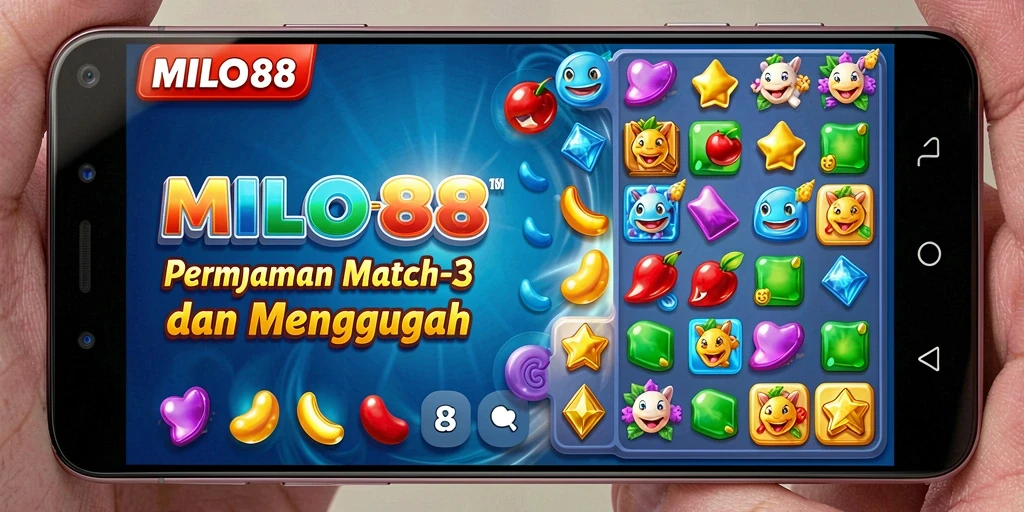 Tampilan gameplay seru dari MILO88 yang penuh warna.