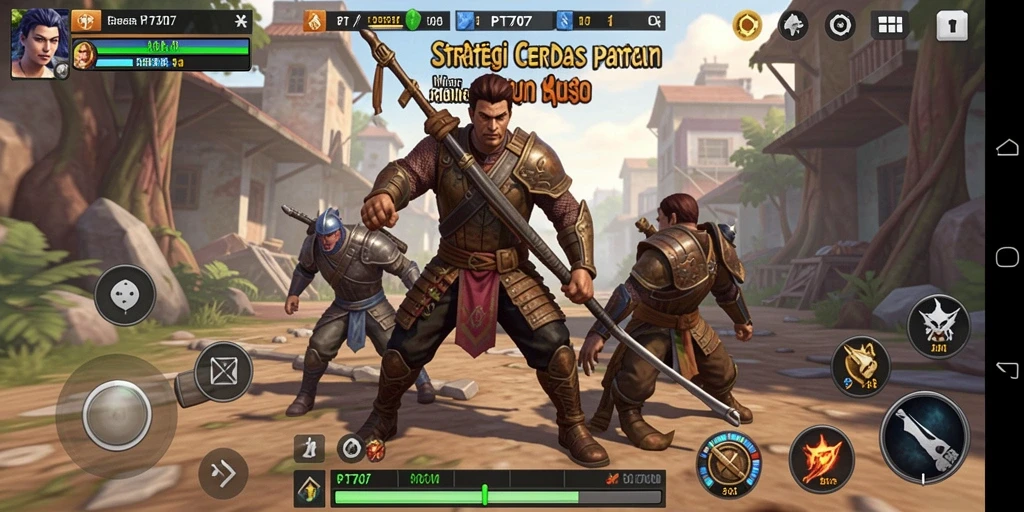 Tangkapan layar dari gameplay PT707 yang menampilkan pertempuran strategi yang mendebarkan.