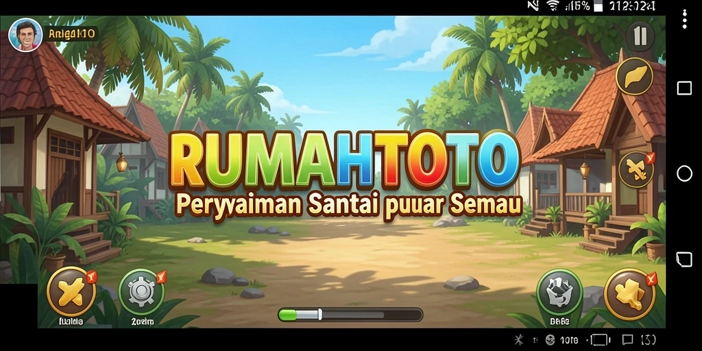 Screenshot gameplay RUMAHTOTO menampilkan tantangan seru dan grafik cerah.