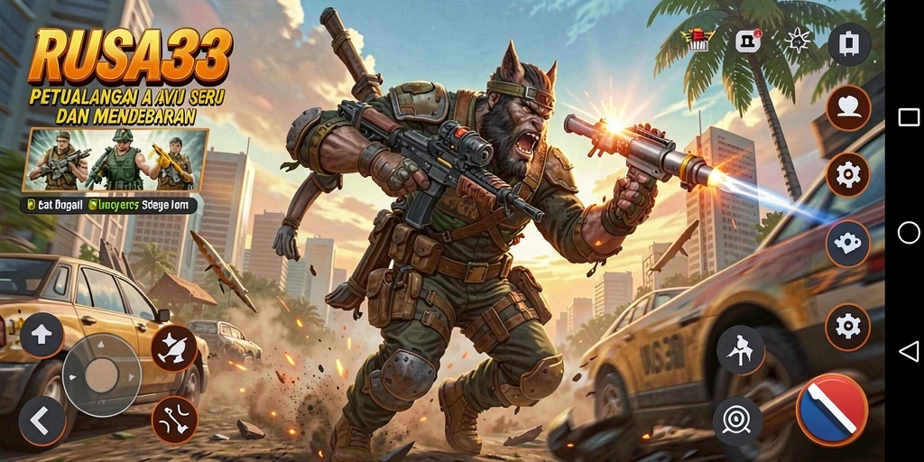 Tampilan aksi seru RUSA33 dengan gameplay mendebarkan.