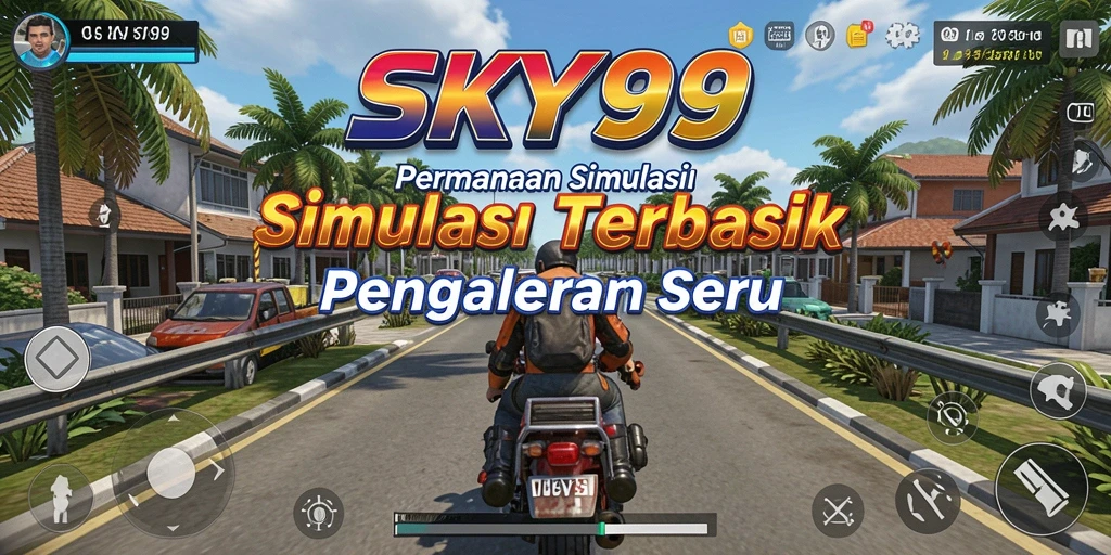 Tampilan gameplay <strong>SKY99</strong> yang menarik dan penuh warna, menampilkan aksi seru dan karakter unik.