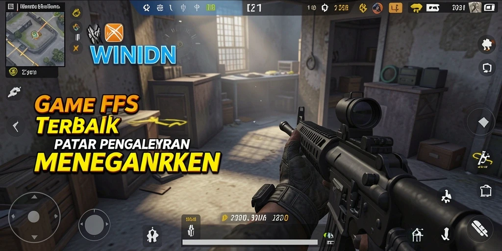 Screenshot dari gameplay WINIDN yang menegangkan di arena pertempuran.