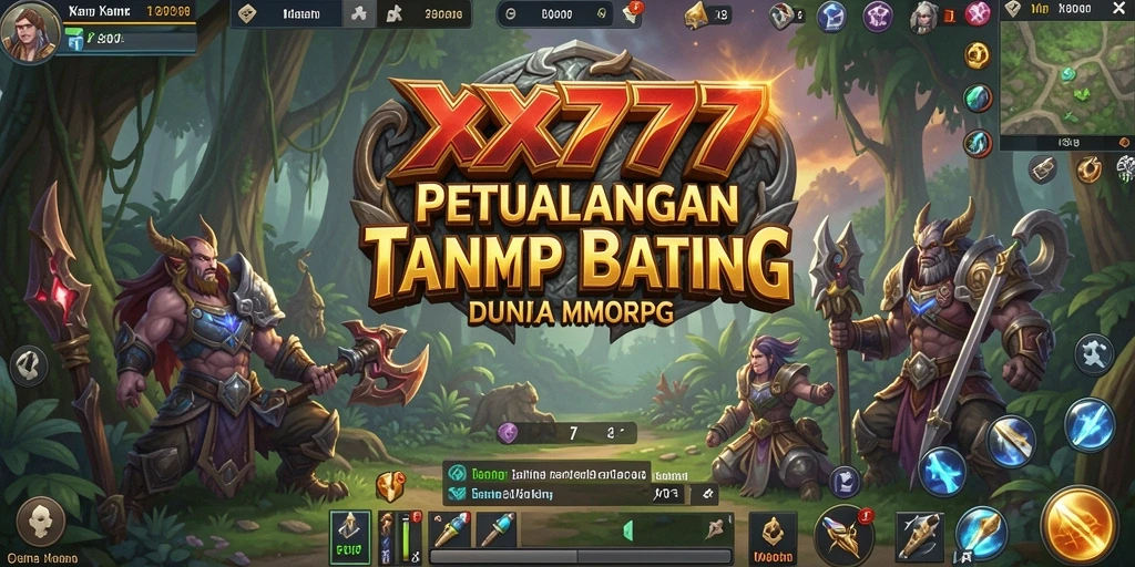 Tangkapan layar menunjukkan aksi seru dalam pertempuran MMORPG di XXX777.