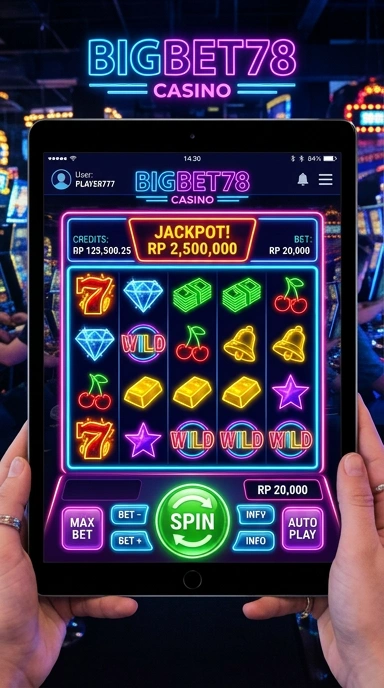 Tampilan utama aplikasi bigbet78 yang menarik.